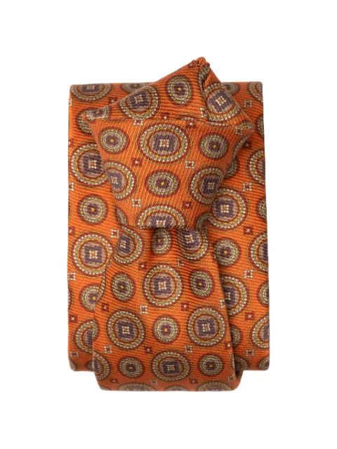 Elizabetta Farnese medallion-print silk tie