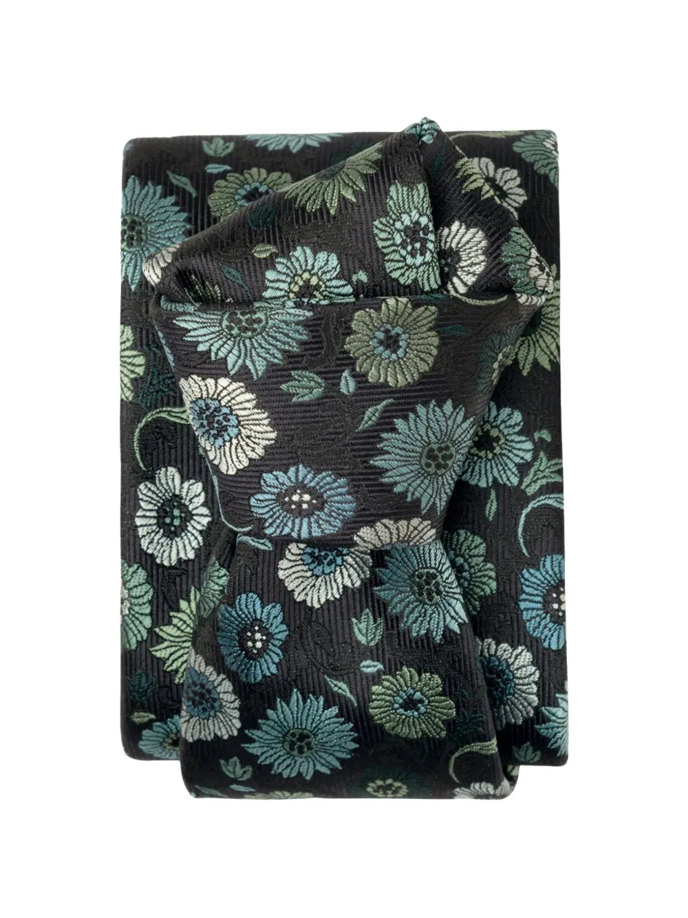 Elizabetta Pergola floral-jacquard tie - Verde