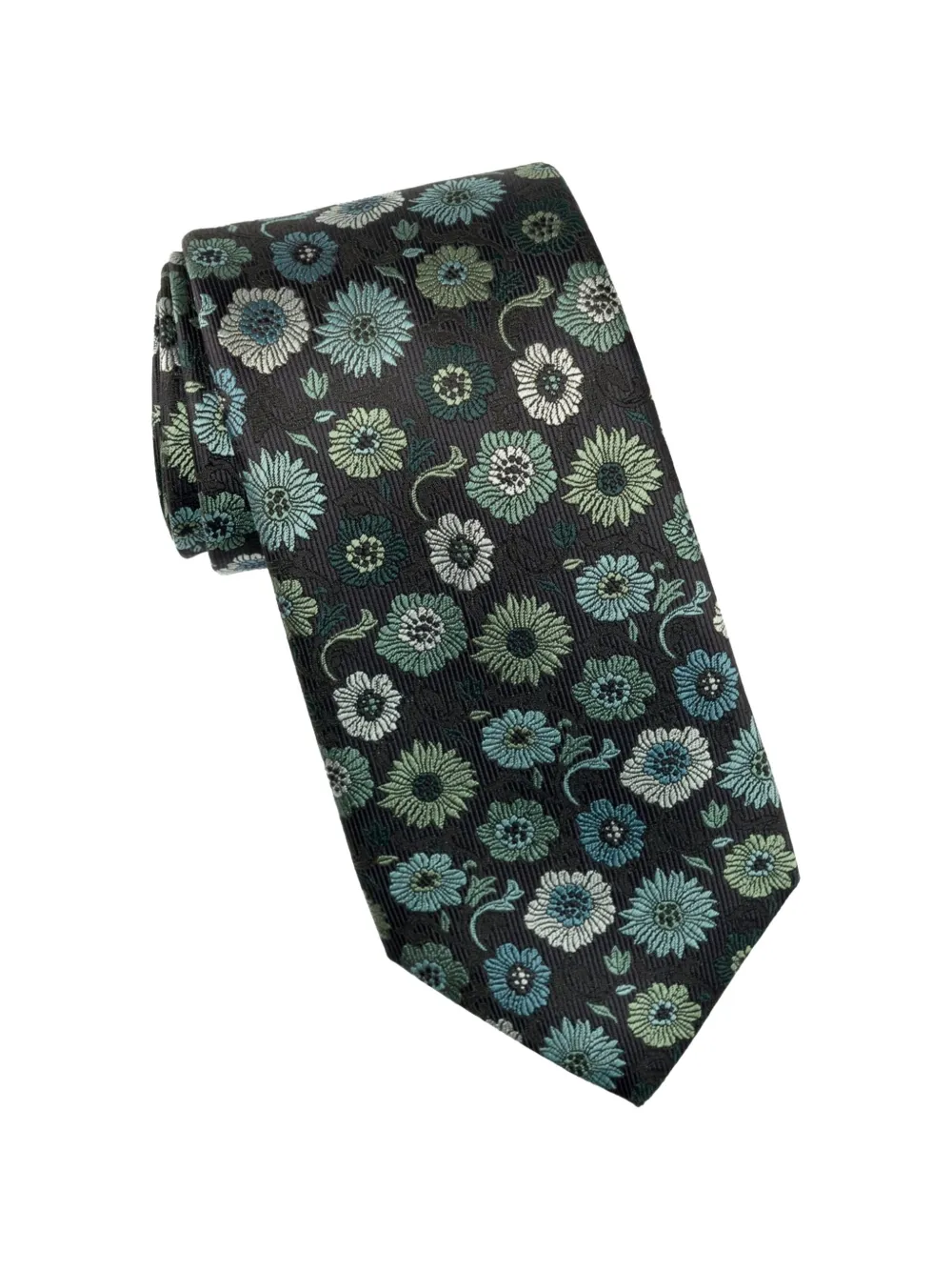 Elizabetta Pergola floral-jacquard tie - Verde