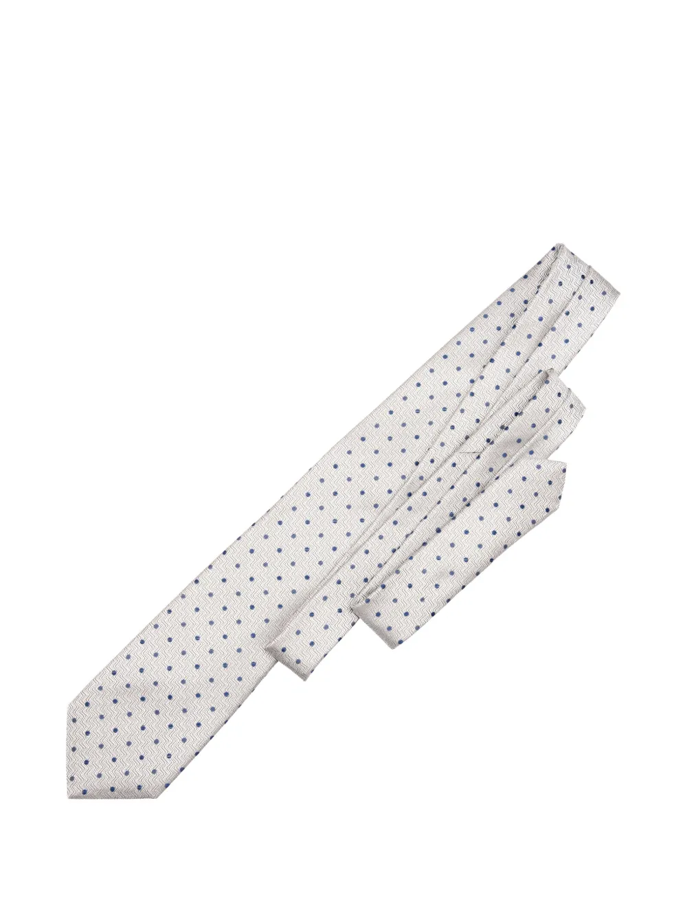 Elizabetta Tiburtina polka-dot chevron-jacquard tie