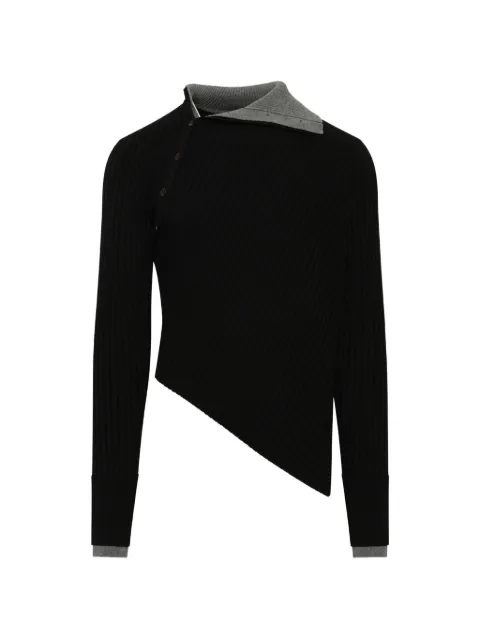 EGONlab. asymmetrical ribbed-knit sweater