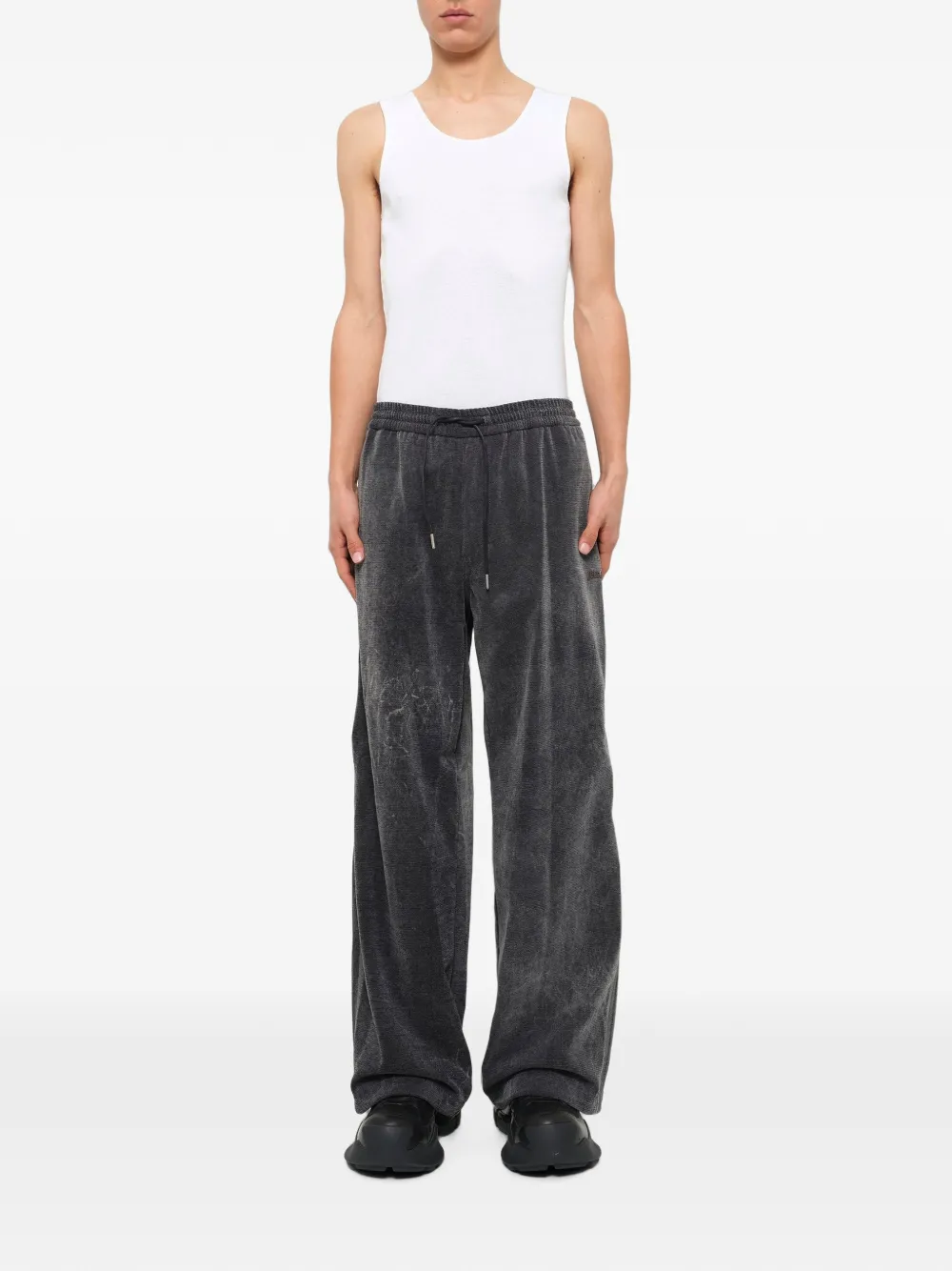 Juun.J Soft-touch broek met trekkoord Grijs