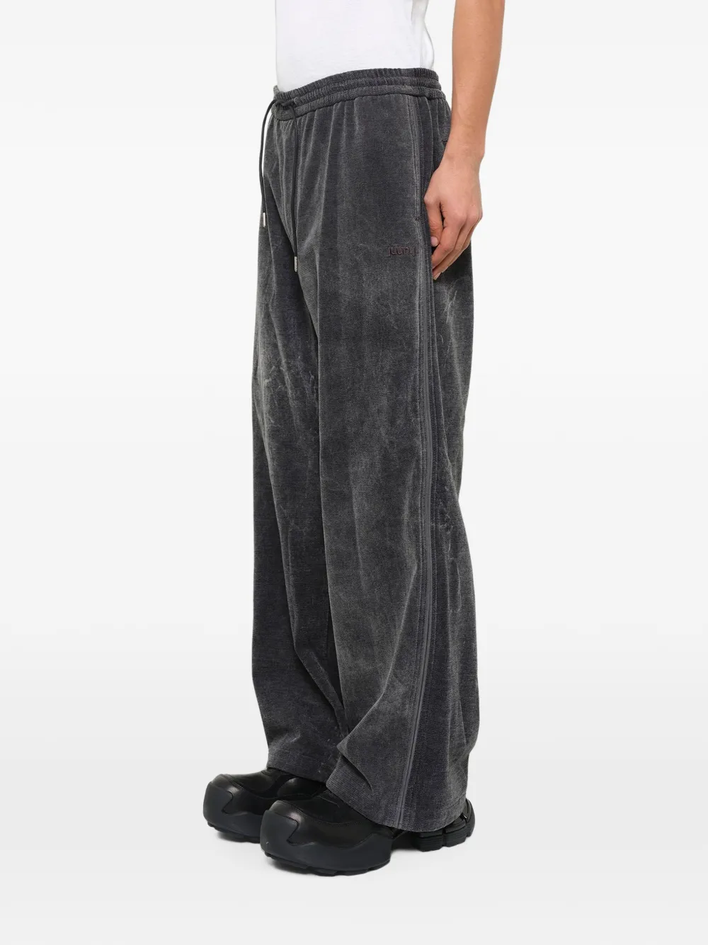 Juun.J Soft-touch broek met trekkoord Grijs