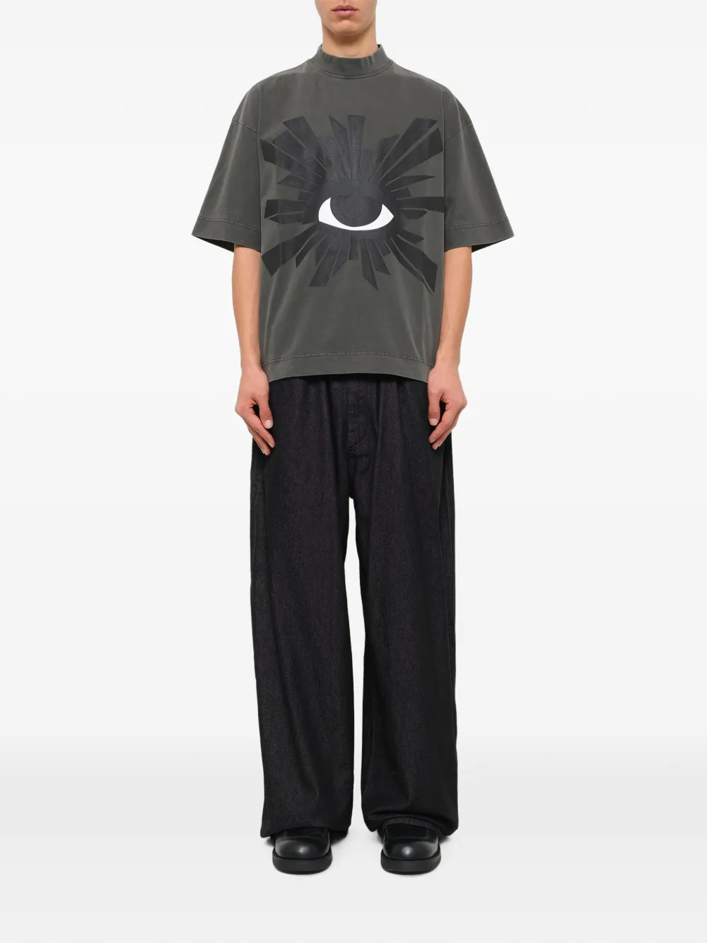 House Of Errors All-seeing Graphic-print T-shirt In Grey