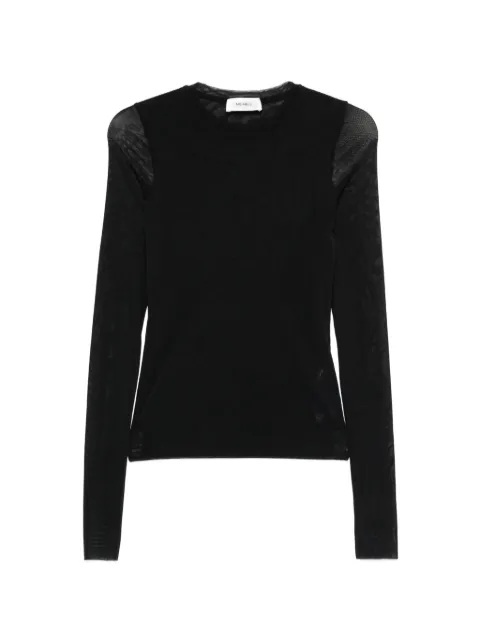 MeimeiJ sheer-panel long-sleeve T-shirt