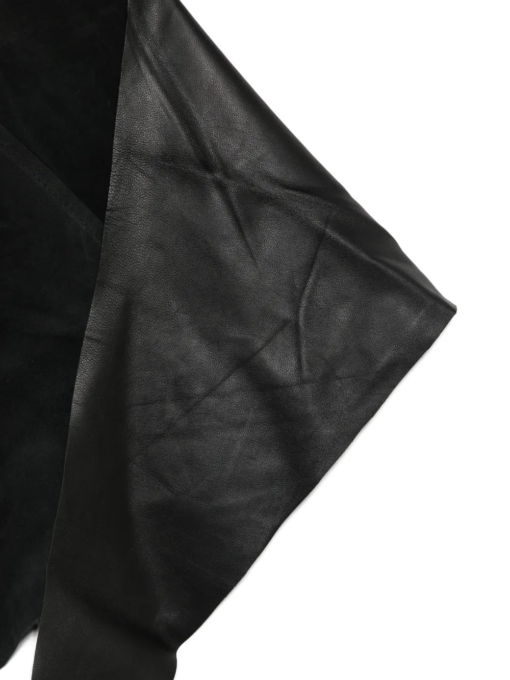 Alysi leather scarf Zwart