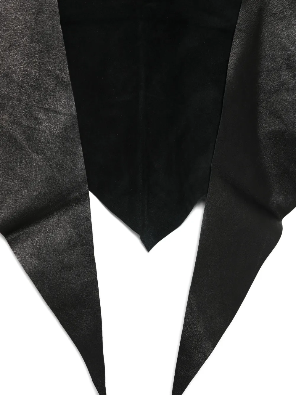 Alysi leather scarf Zwart