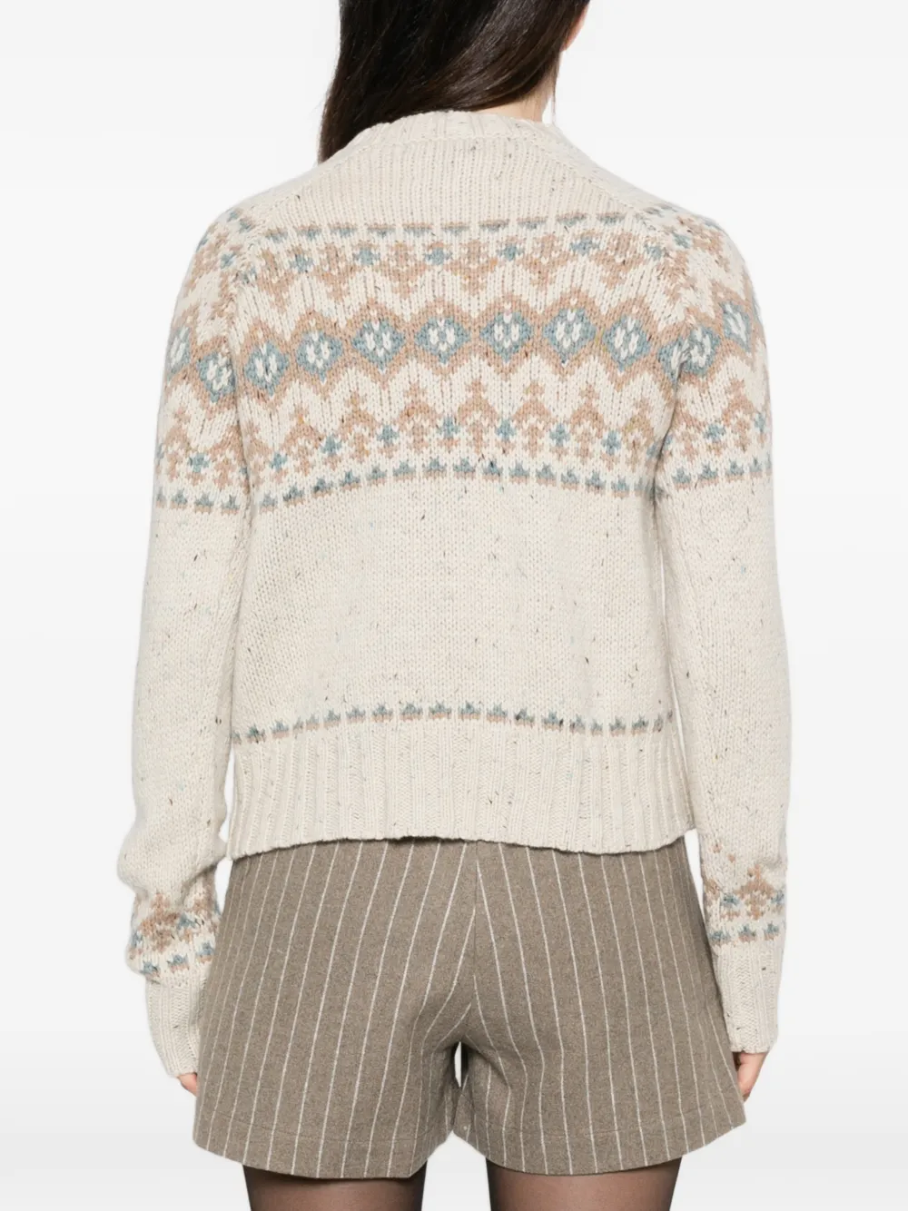 MC2 Saint Barth Fair Isle sweater Beige