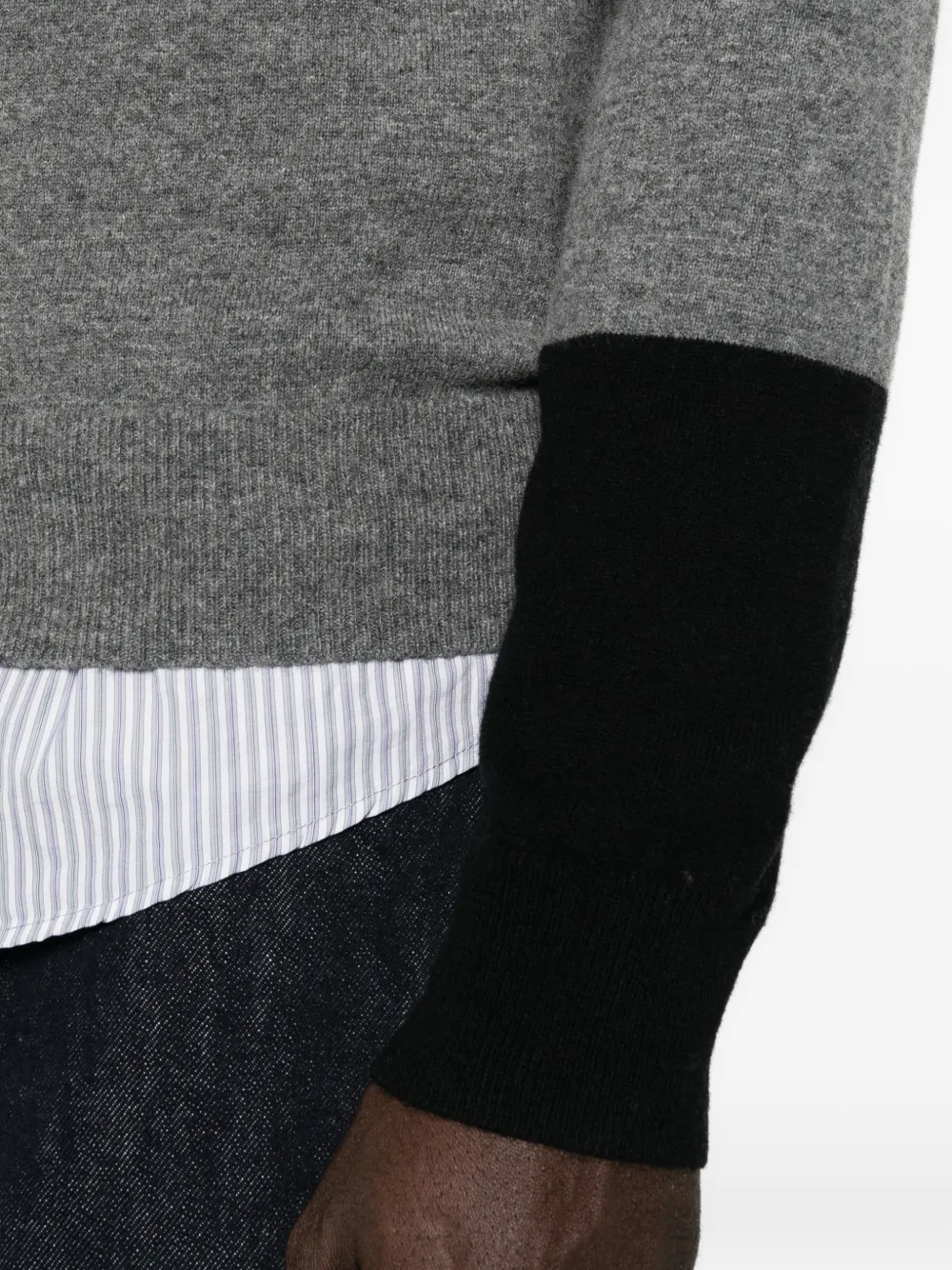 Comme des Garçons Homme Vest met colourblocking Grijs