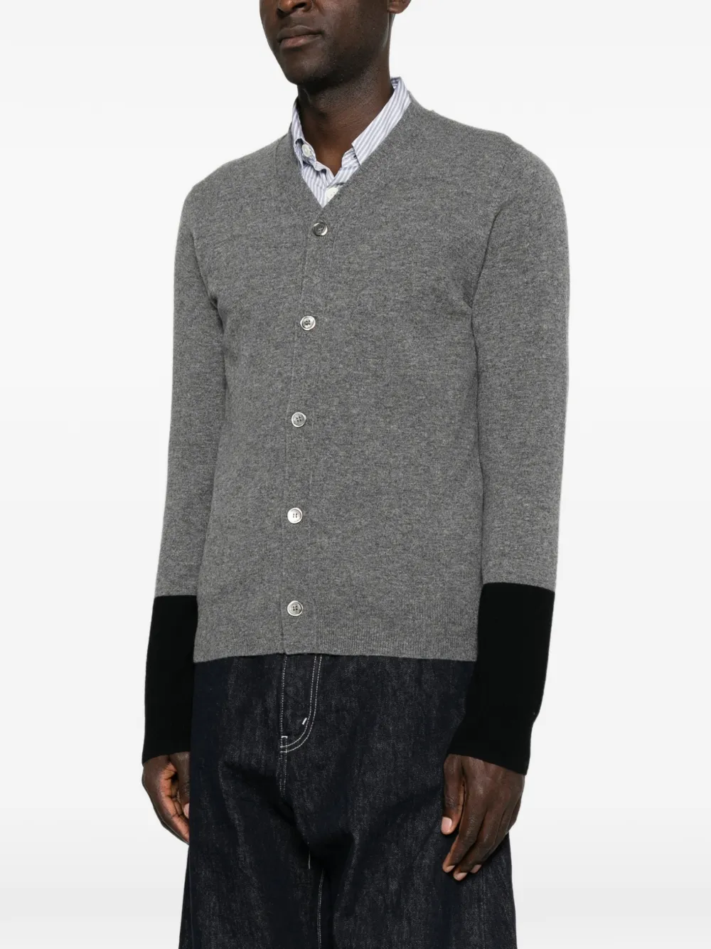Comme des Garçons Homme Vest met colourblocking Grijs