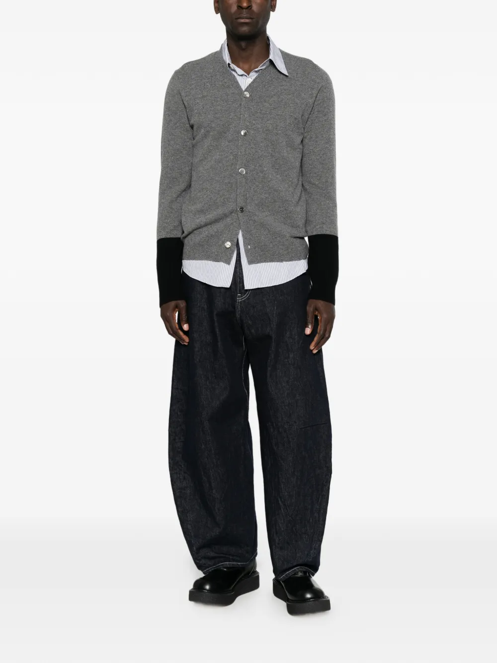Comme des Garçons Homme Vest met colourblocking Grijs