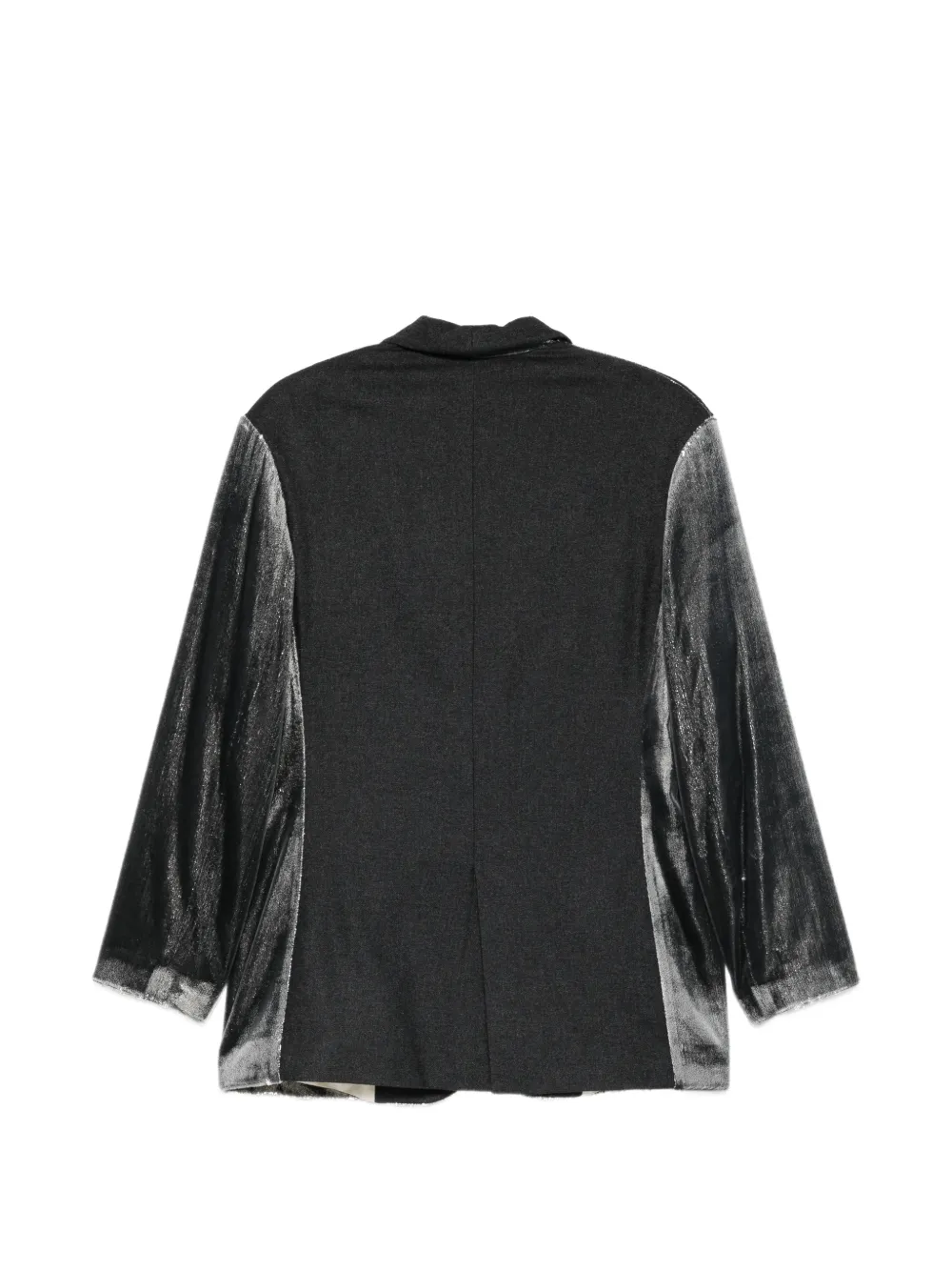 Alysi Jack met metallic-effect en sjaalrevers Grijs