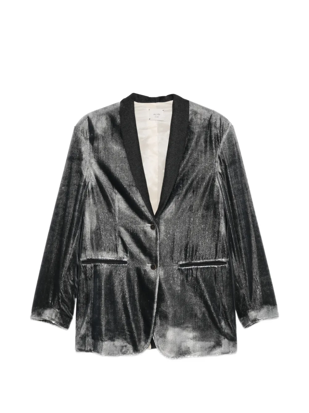Alysi metallic-effect shawl-lapel jacket
