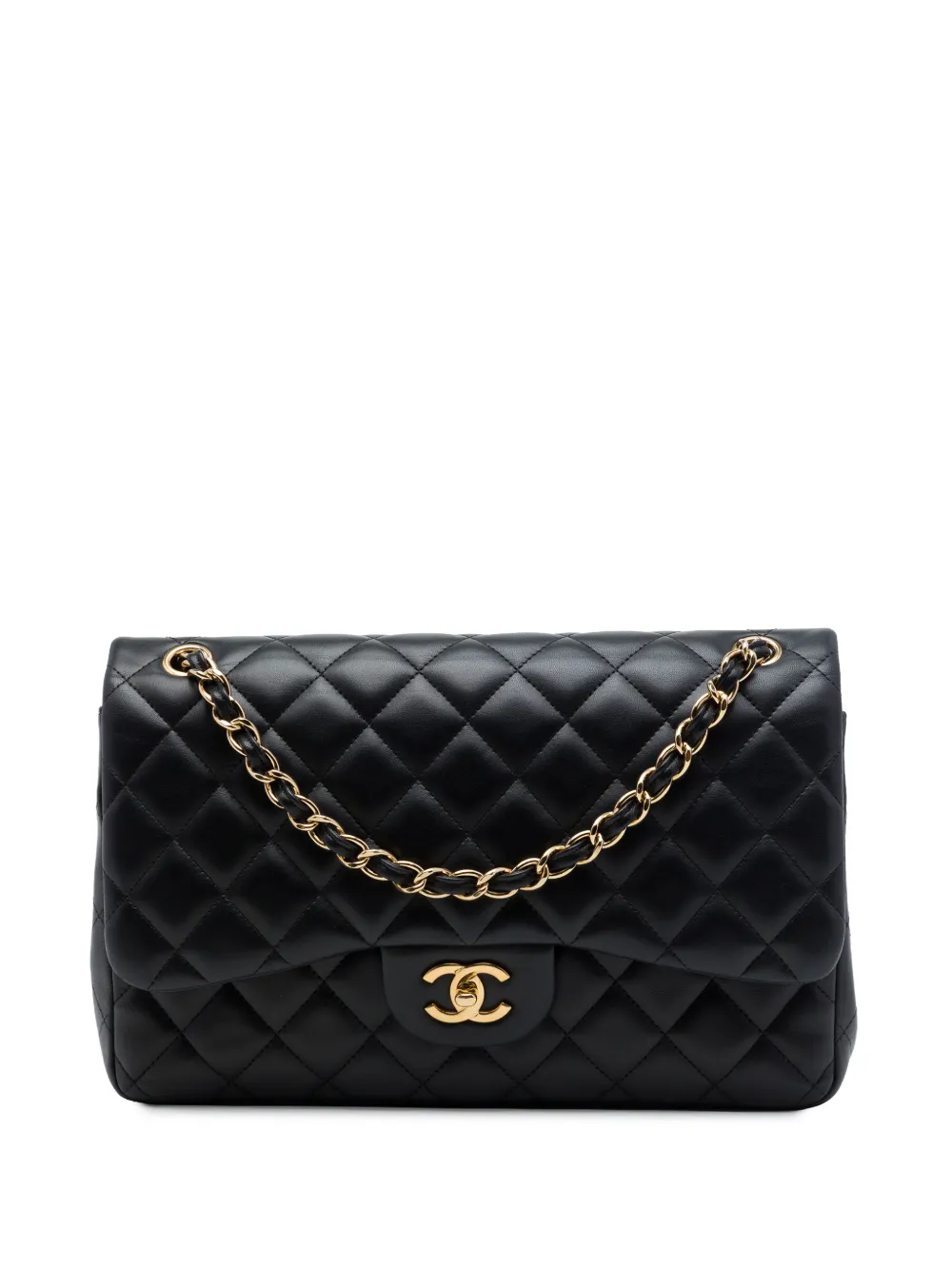 CHANEL Pre-Owned 2011 Jumbo Classic Lambskin Double Flap shoulder bag - Nero