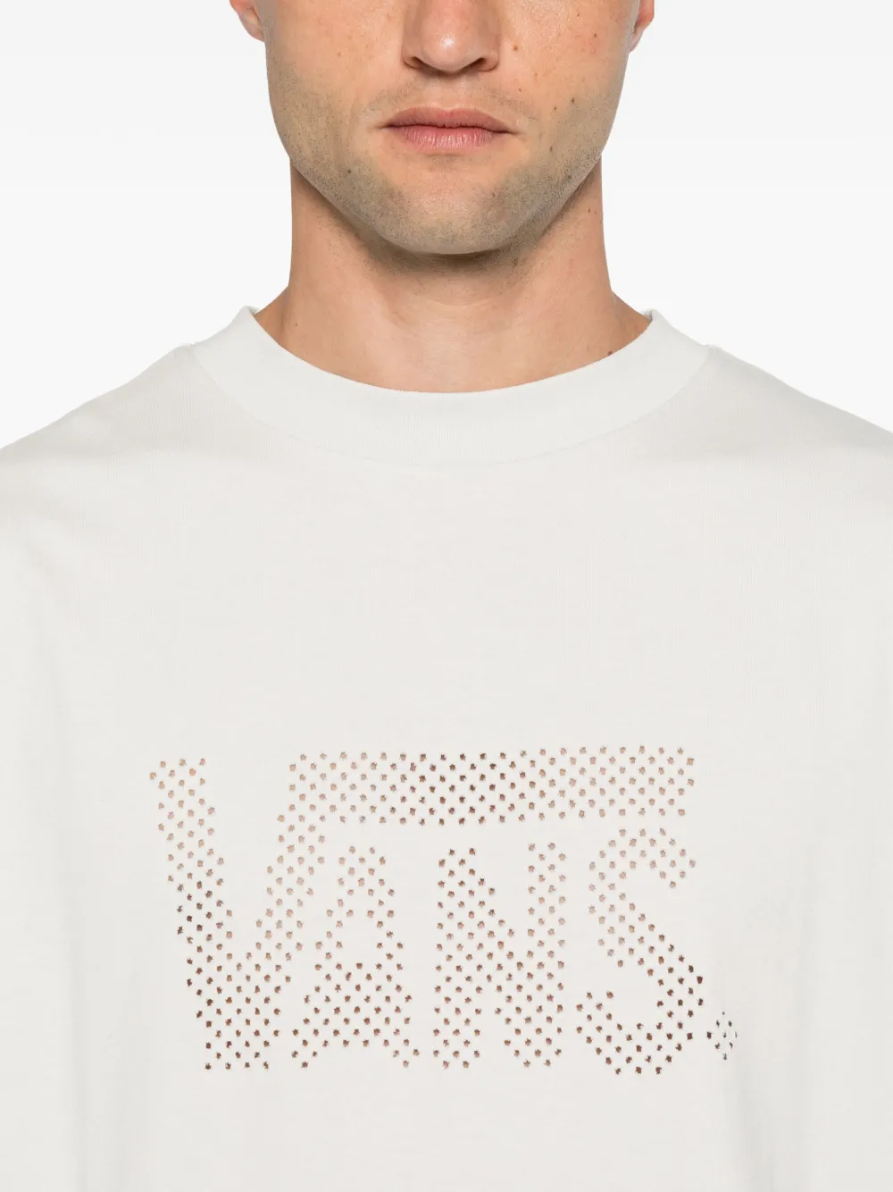 Vans T-shirt met geperforeerd logo Grijs
