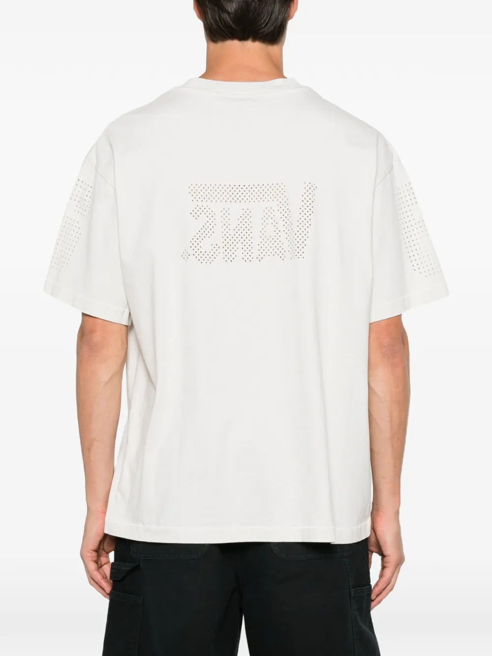 Vans T-shirt met geperforeerd logo Grijs