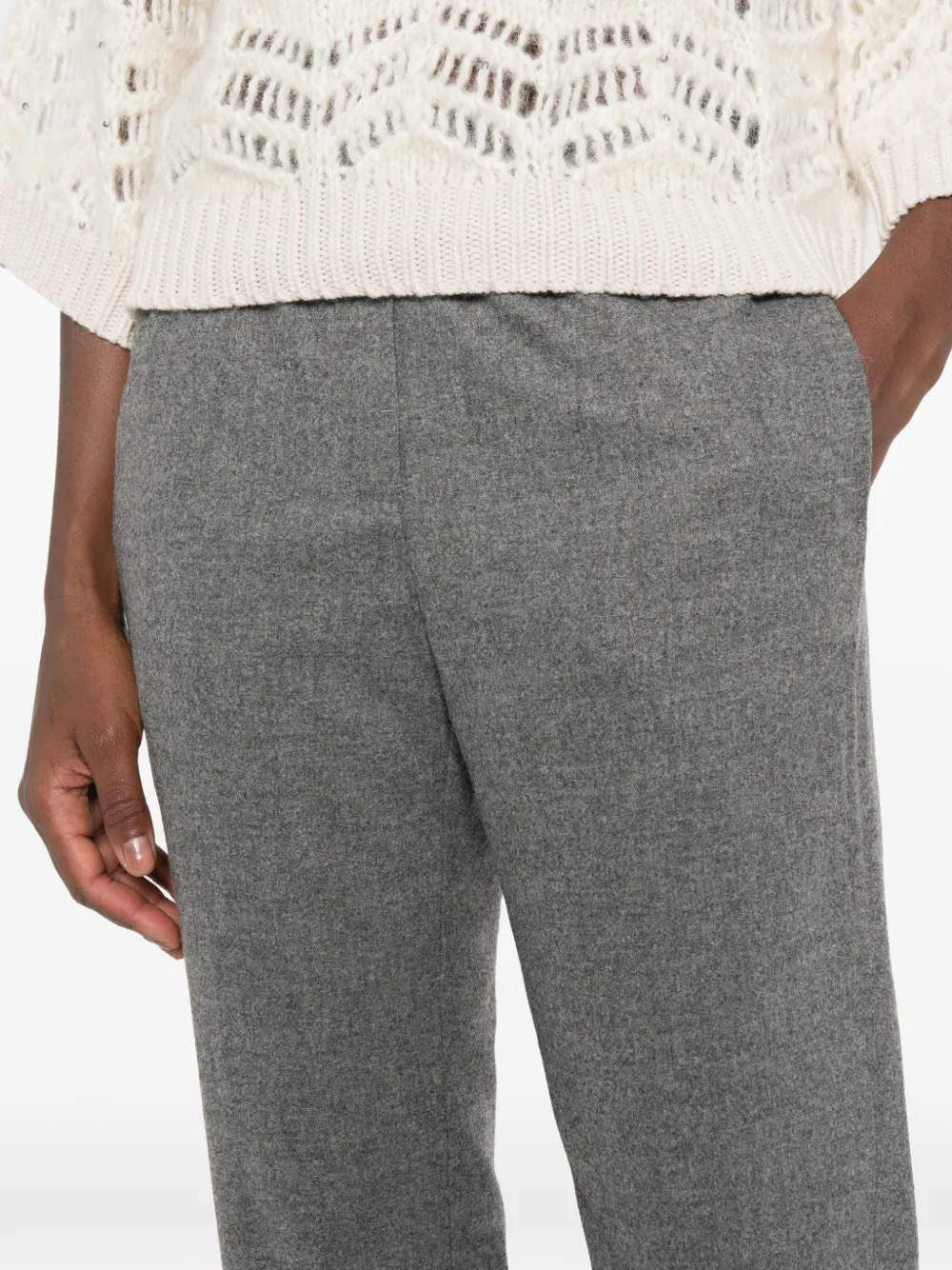 Peserico Straight broek Grijs