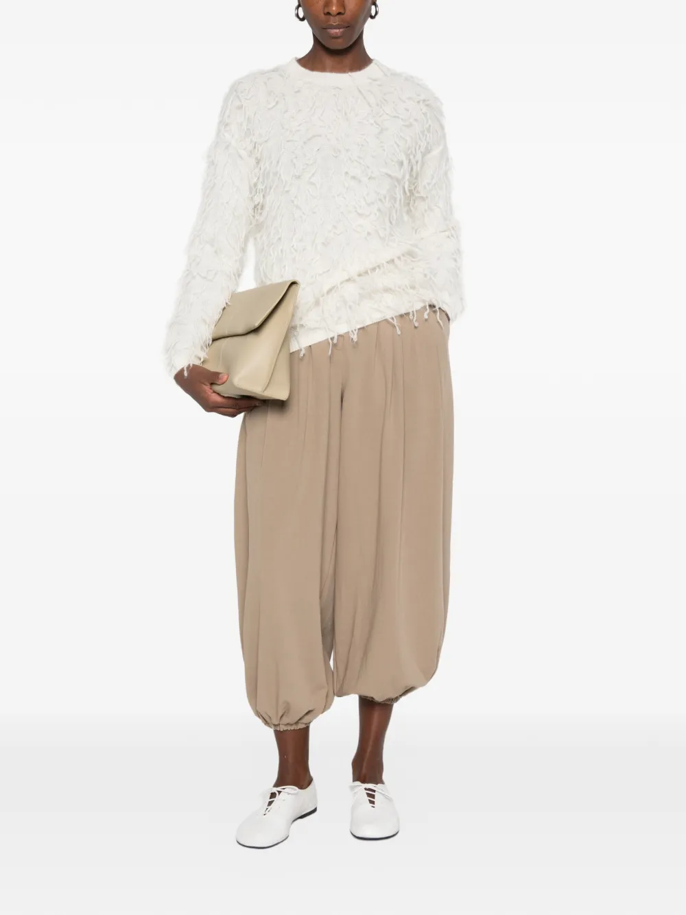 Fabiana Filippi Trui met franje Beige