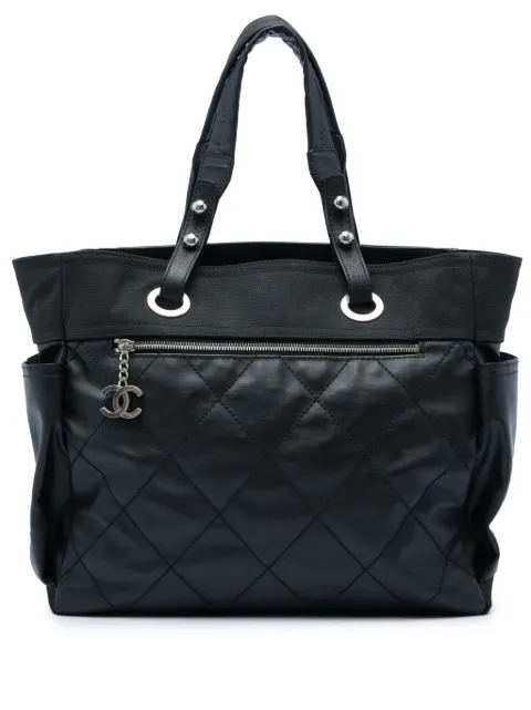 CHANEL Pre-Owned 2006-2008 Paris Biarritz Large Quilted Coated Canvas and Nylon tote bag