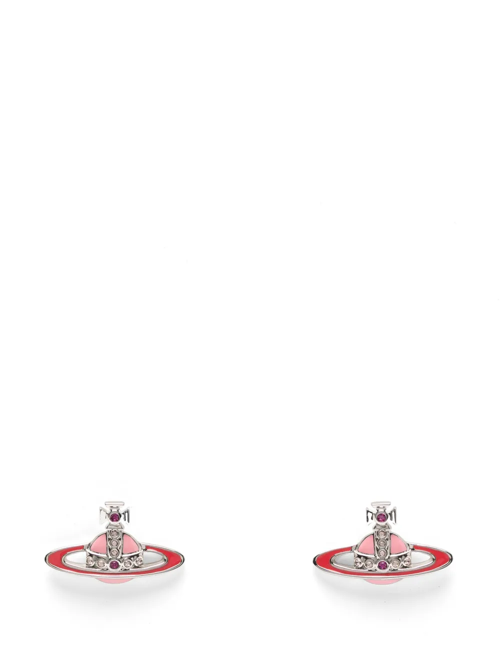 Vivienne Westwood small Neo Bas Relief Orb crystal-embellished earrings - Silber