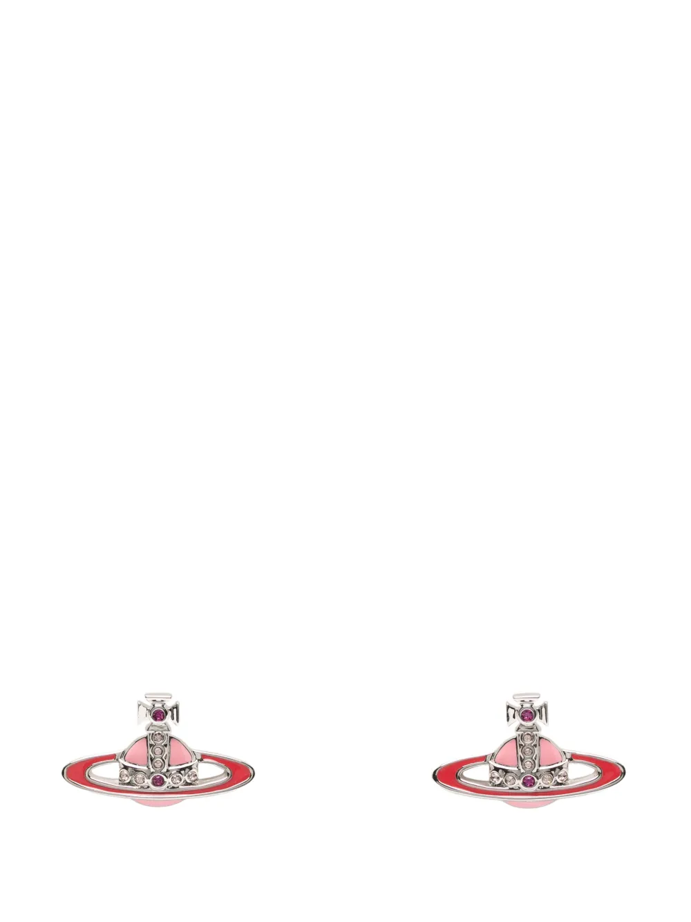 Vivienne Westwood small Neo Bas Relief Orb crystal-embellished earrings - Argento