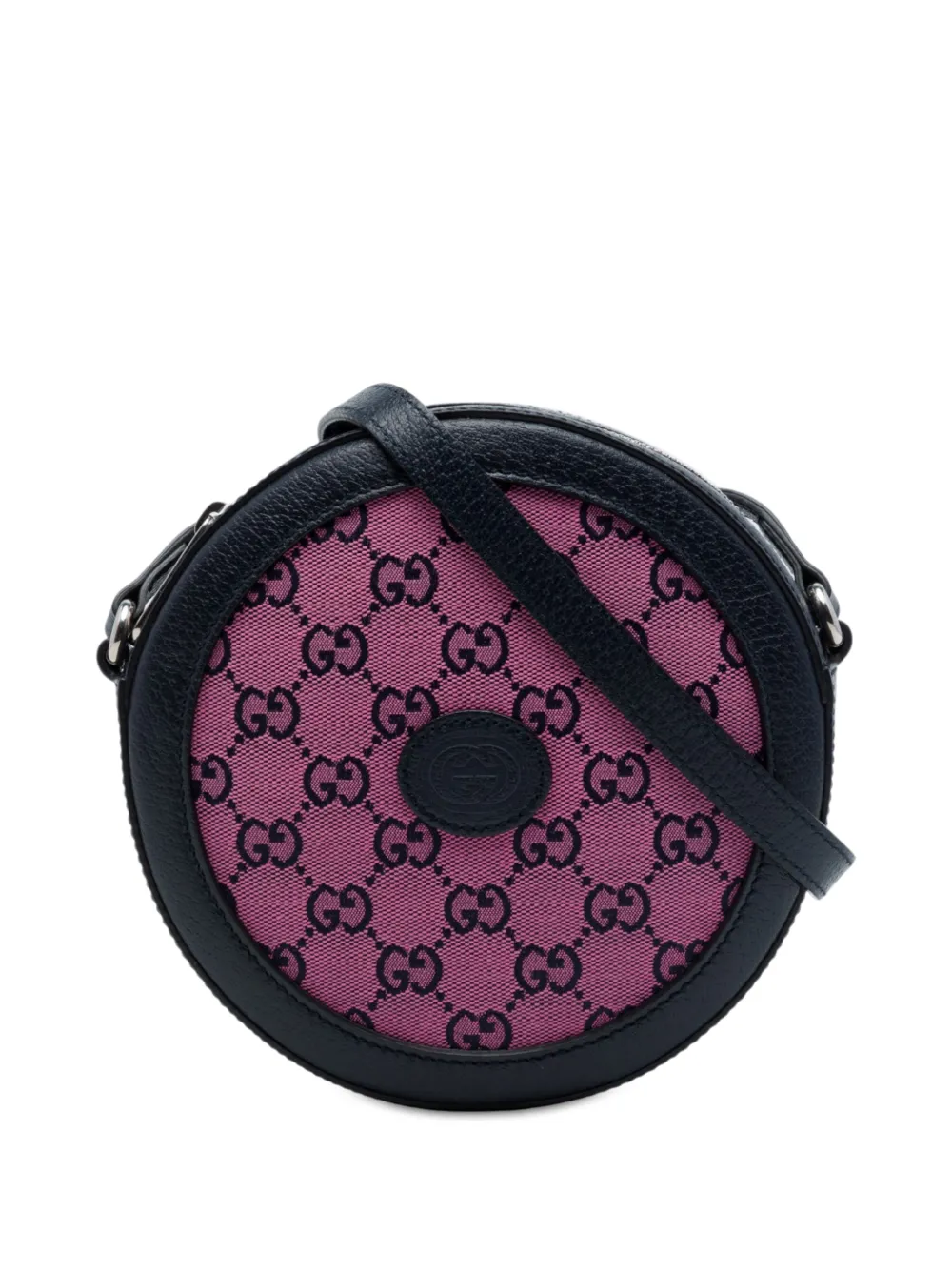 Gucci Pre-Owned 2016-2026 GG Canvas Retro Round crossbody bag - Black