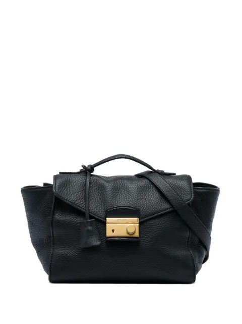 Prada Pre-Owned 2013-2026 Vitello Daino Soundlock satchel