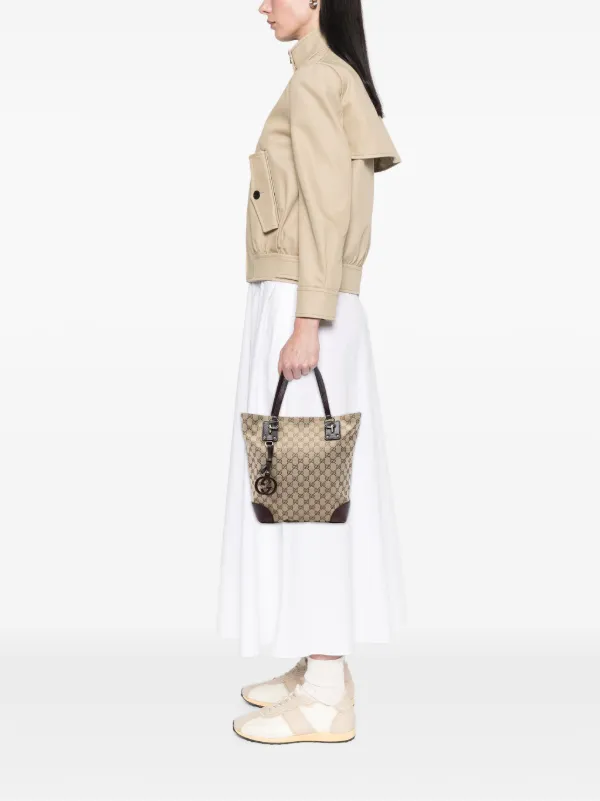 Gucci Pre-Owned 2016-2026 GGキャンバス GGチャーム トートバッグ