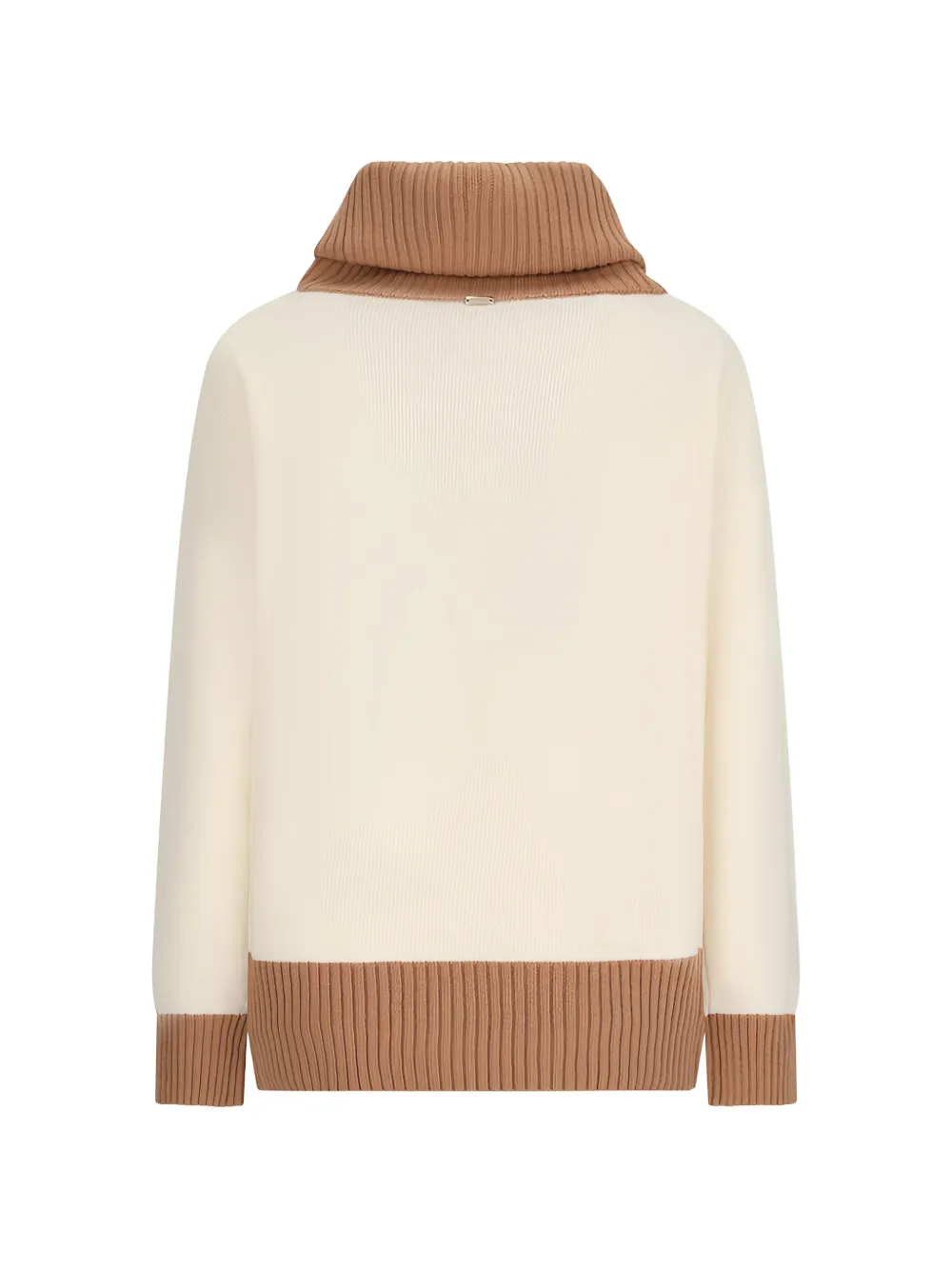 Herno Wollen trui met colourblocking Beige