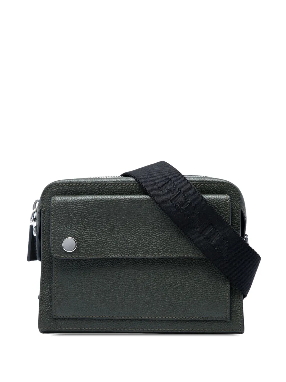 Prada Pre-Owned 2013-2026 Grained Leather crossbody bag - Marrone