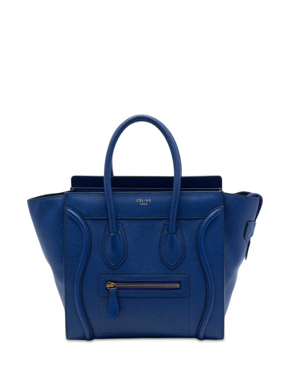 Celine Pre-Owned 2014 Micro Drummed Calfskin Luggage tote bag - Bleu