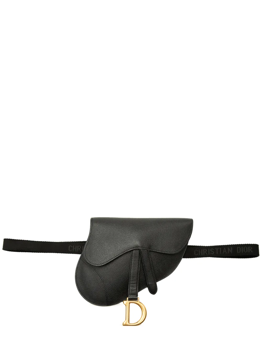 Christian Dior Pre-Owned 2019 Leather Saddle belt bag - Nero