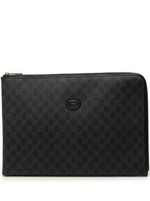 Gucci Pre-Owned 2016-2026 GG Supreme Interlocking G clutch bag