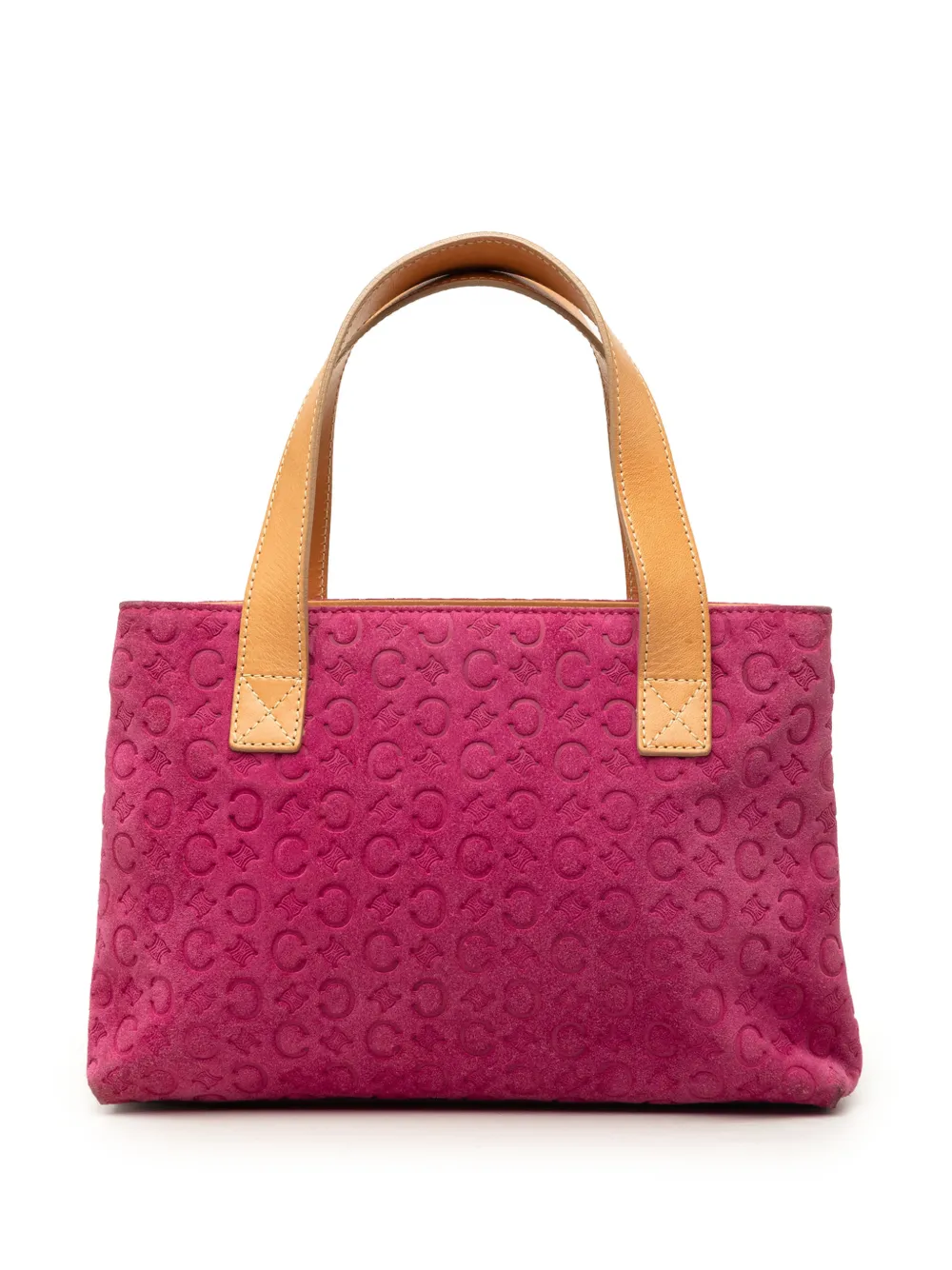 Celine Pre-Owned 20th Century C Macadam Suede handbag - Pink