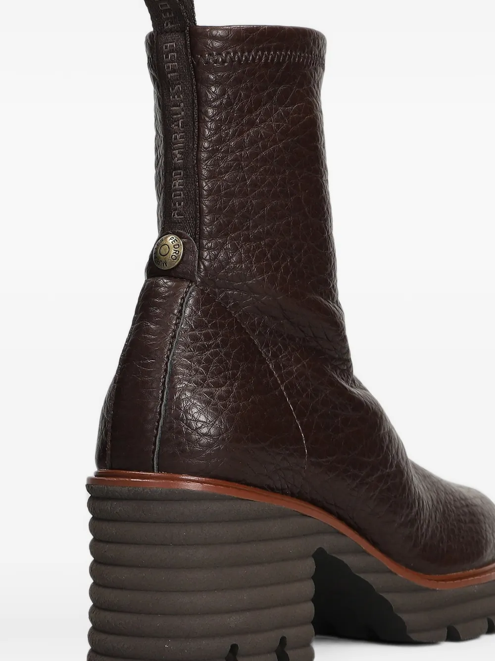 Pedro Miralles grained-leather ankle boots Bruin