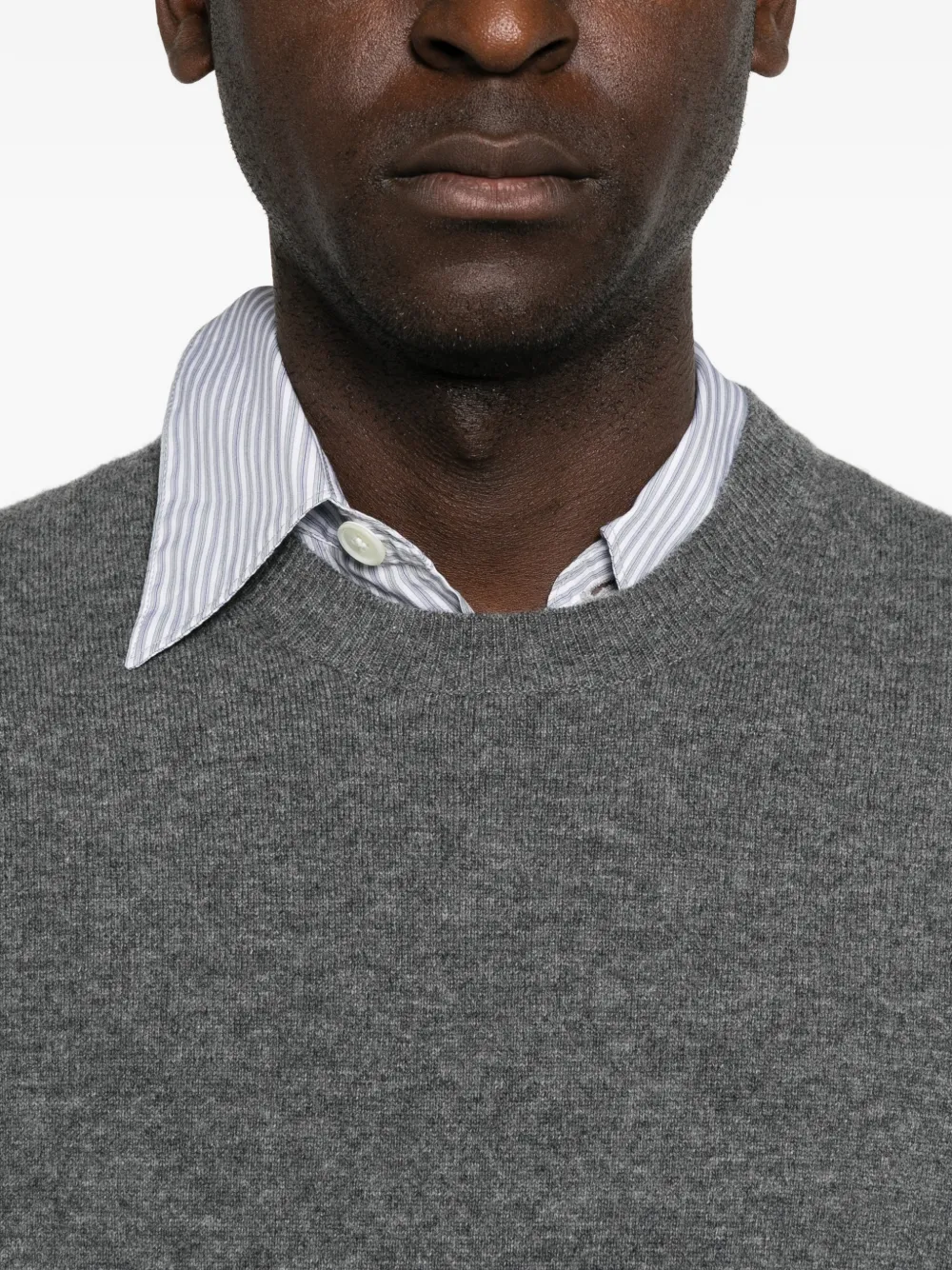 Comme des Garçons Homme Wollen trui met colourblocking Grijs