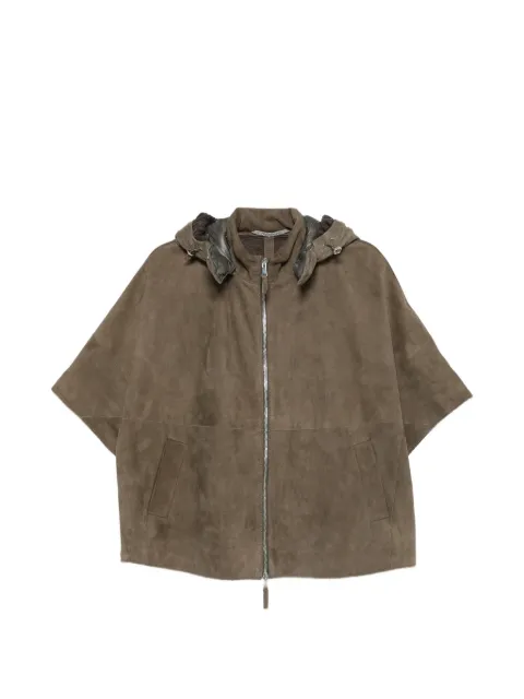 The Jackie Leathers Alaska hooded suede jacket