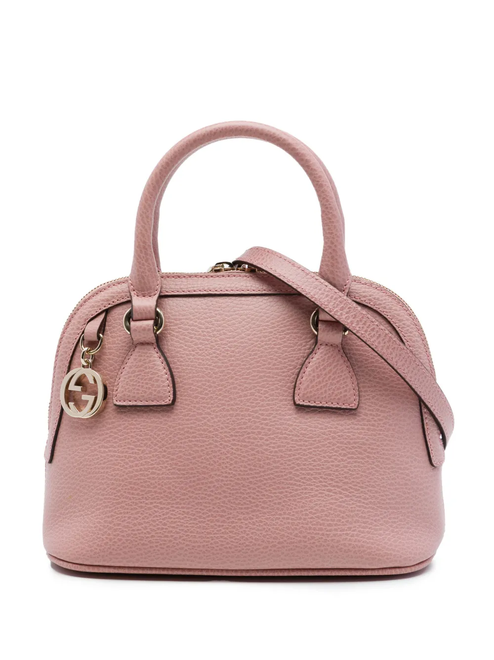 Gucci Pre-Owned 2016-2026 Mini Calfskin GG Charm Dome satchel - Pink