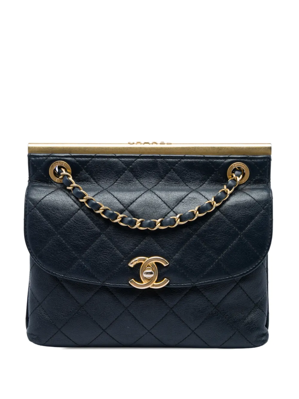 CHANEL Pre-Owned 2019 CC Bicolor Quilted Calfskin Double Sided Flap crossbody bag - Blu