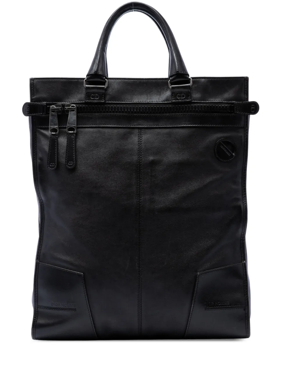 Christian Dior Pre-Owned sac à main Vertical en cuir (2008) - Noir