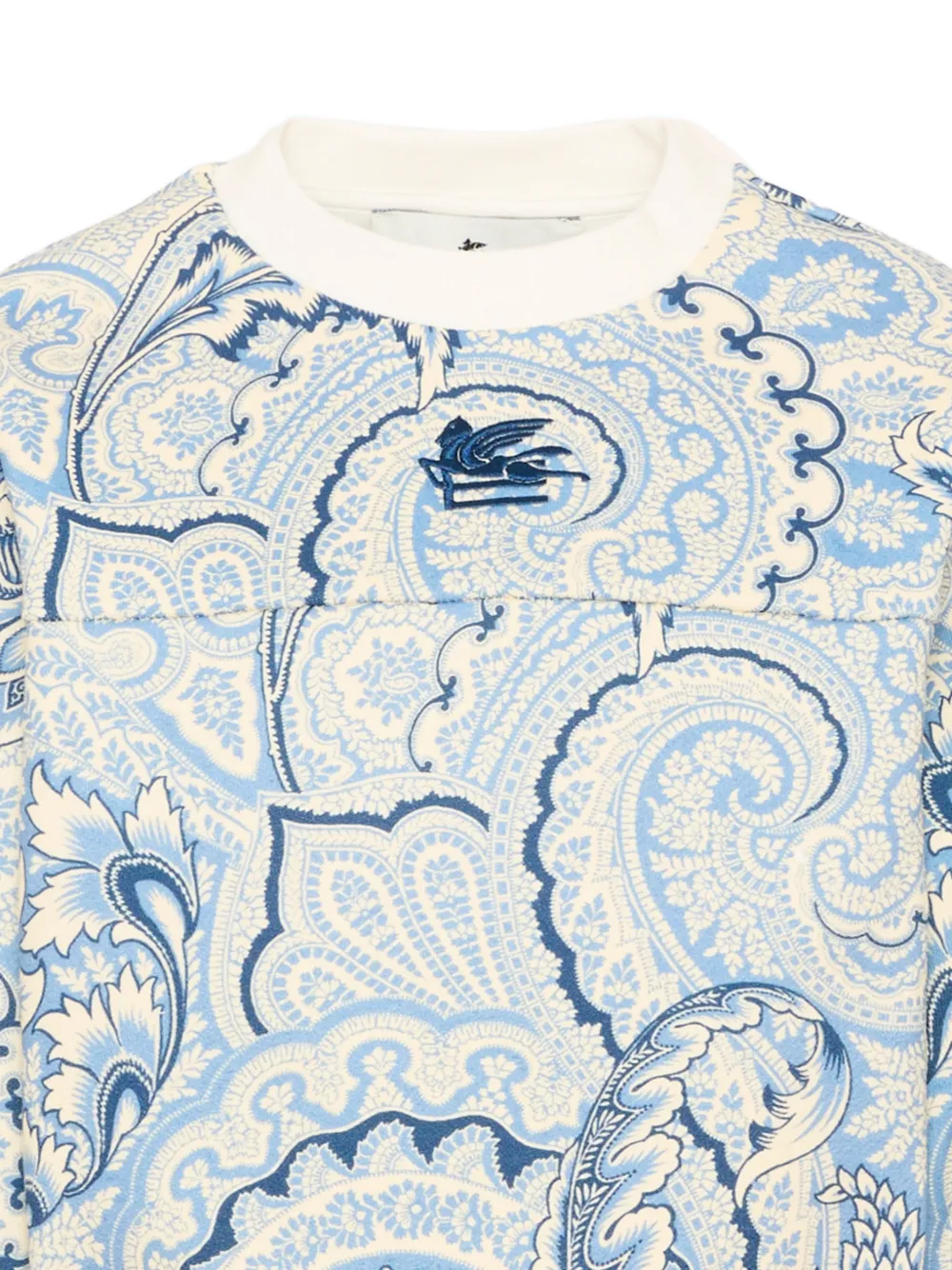 ETRO KIDS paisley-print logo-embroidered sweater Blauw