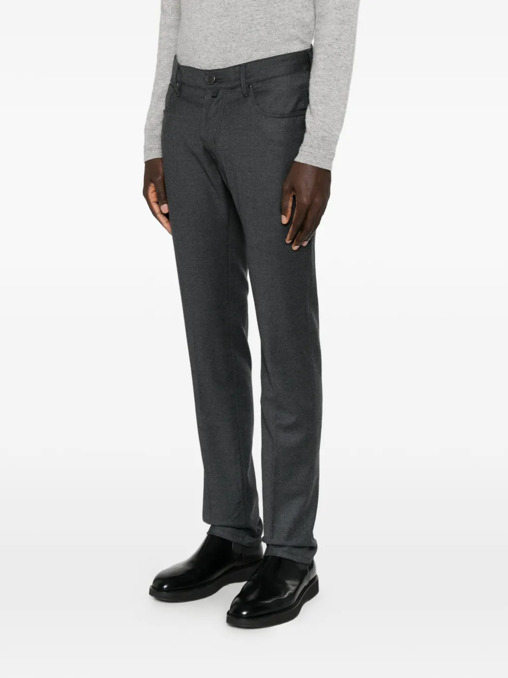 Jacob Cohën Straight broek met logopatch Grijs