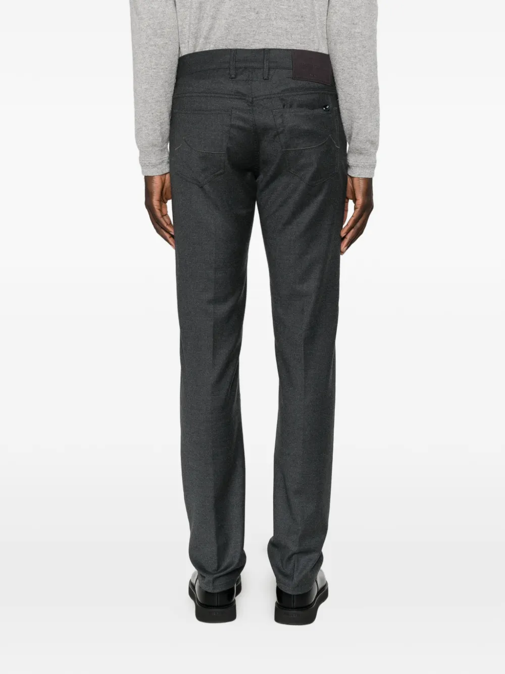 Jacob Cohën Straight broek met logopatch Grijs
