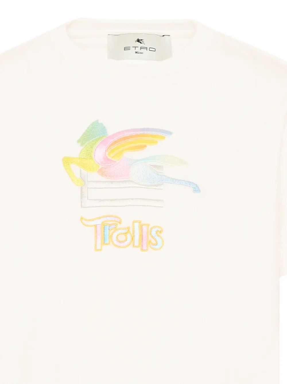 ETRO KIDS Pegasus T-shirt met Trolls-print Beige