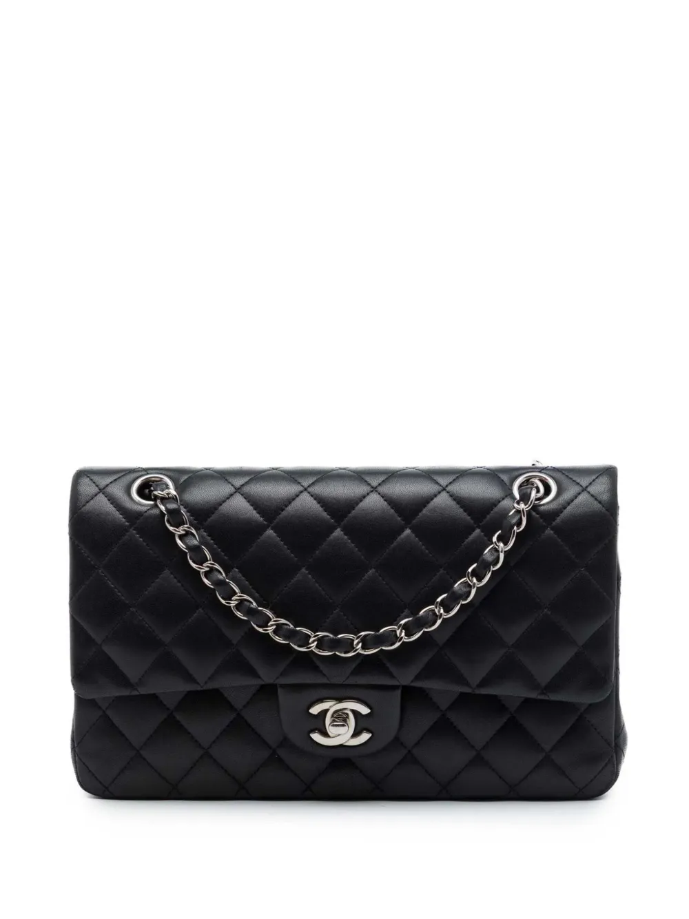 CHANEL Pre-Owned 2009-2010 Medium Classic Lambskin Double Flap shoulder bag - Nero