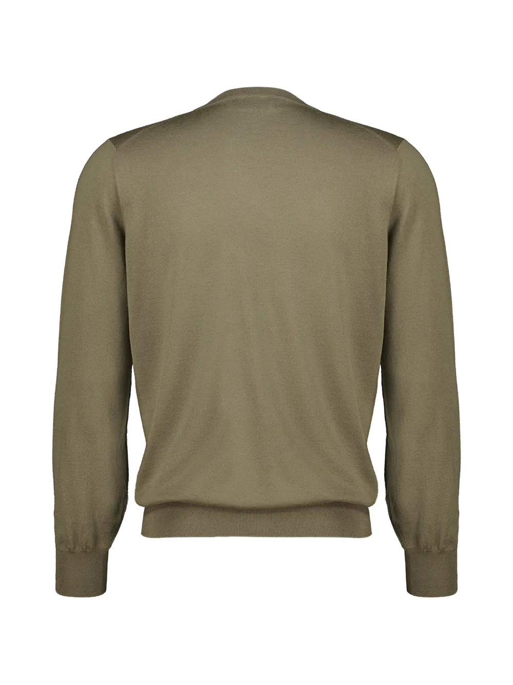 Brunello Cucinelli Trui met ronde hals en geribbelde afwerking Groen