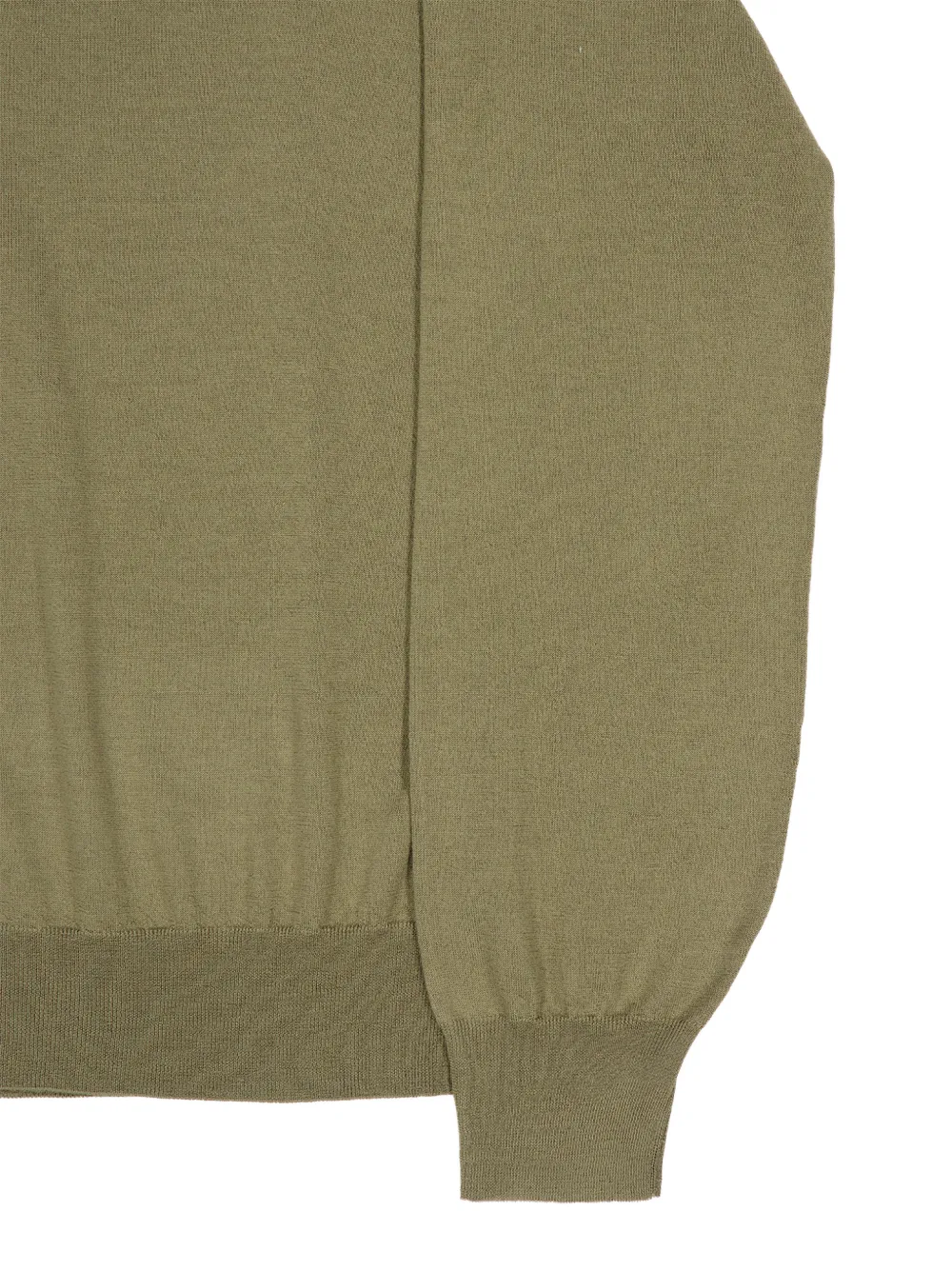 Brunello Cucinelli Trui met ronde hals en geribbelde afwerking Groen
