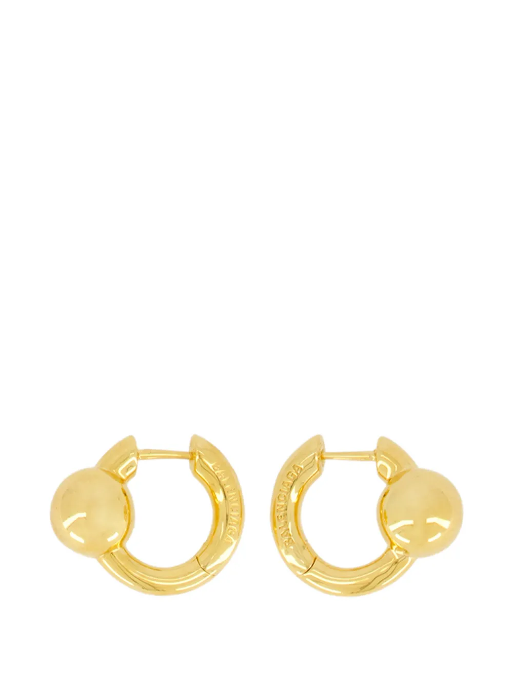 Balenciaga Atom hoop earrings - Oro