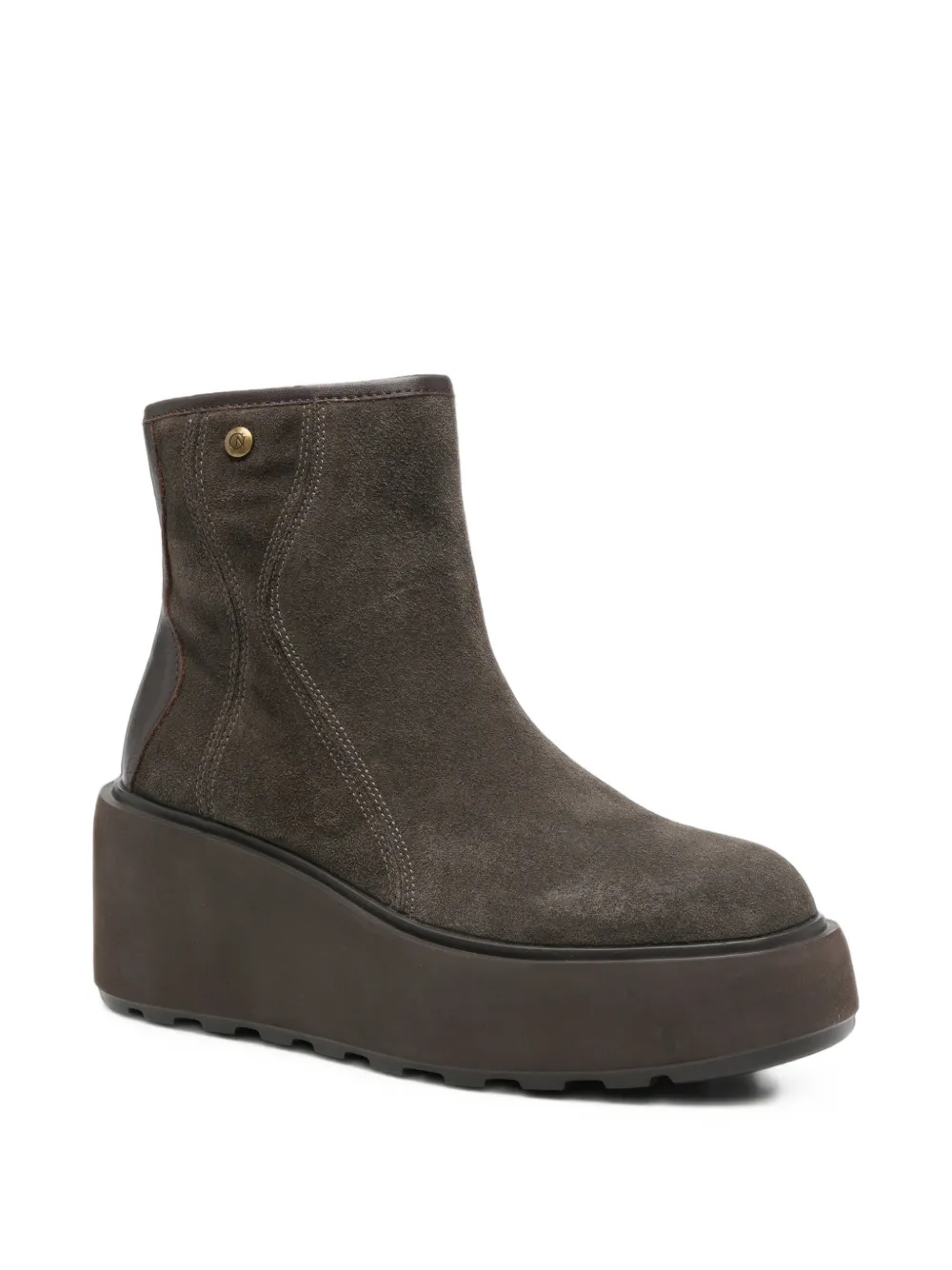 CAFèNOIR suede platform ankle boots Bruin