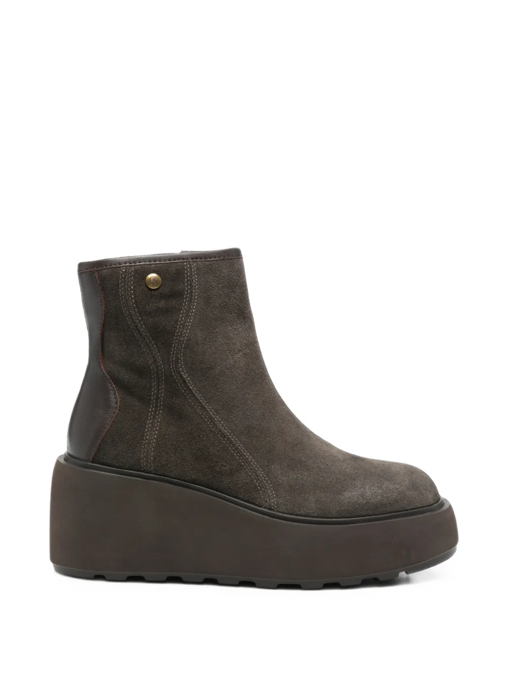 CAFèNOIR suede platform ankle boots